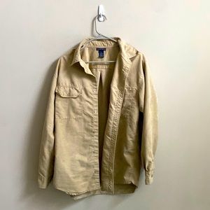 Knightsbridge tan button up, size medium